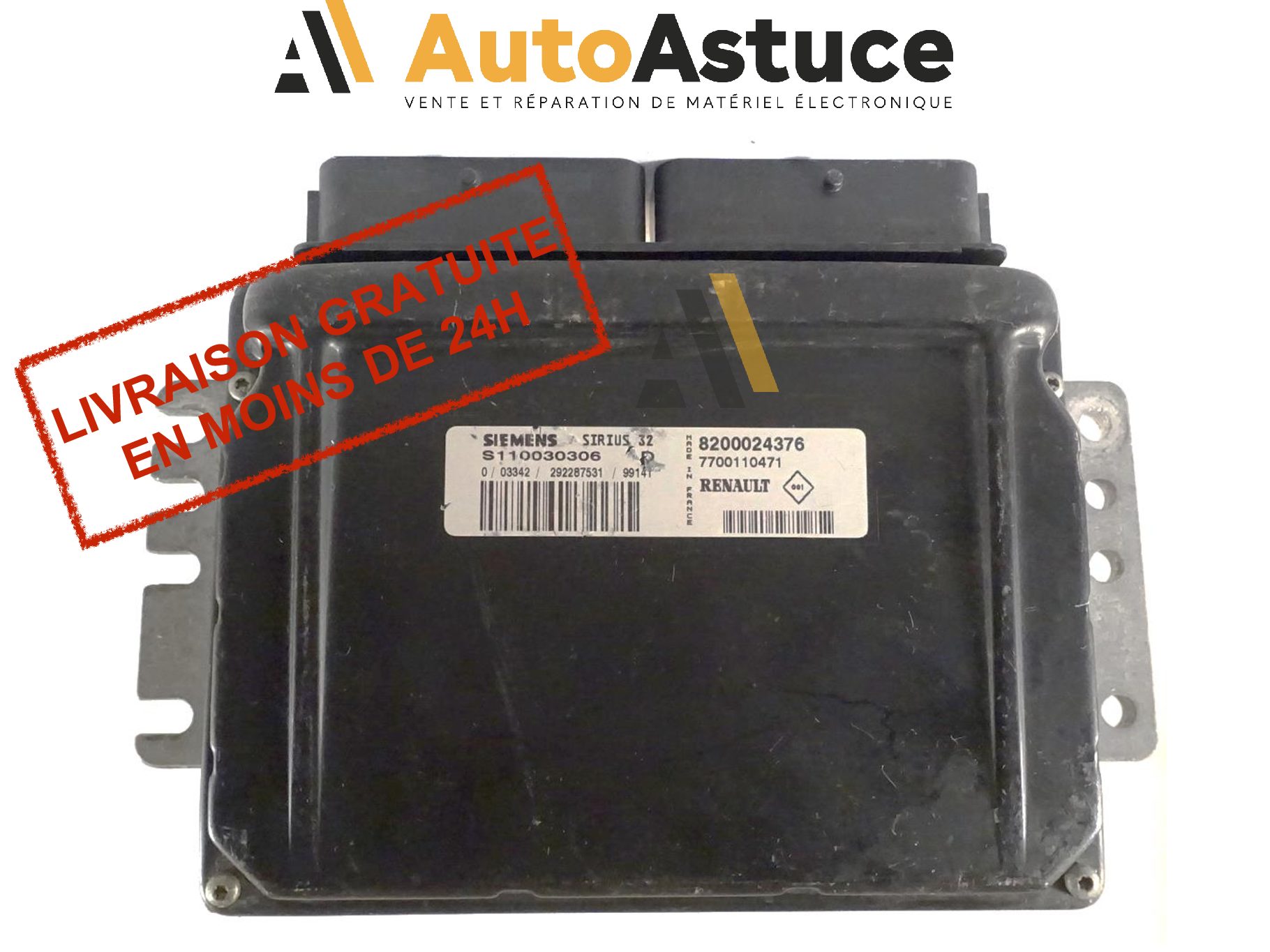Calculateur (ECU) Renault DCI Reprogrammé Vierge - Réf 0281012055 / Bosch EDC15C13 - Remanufacturé